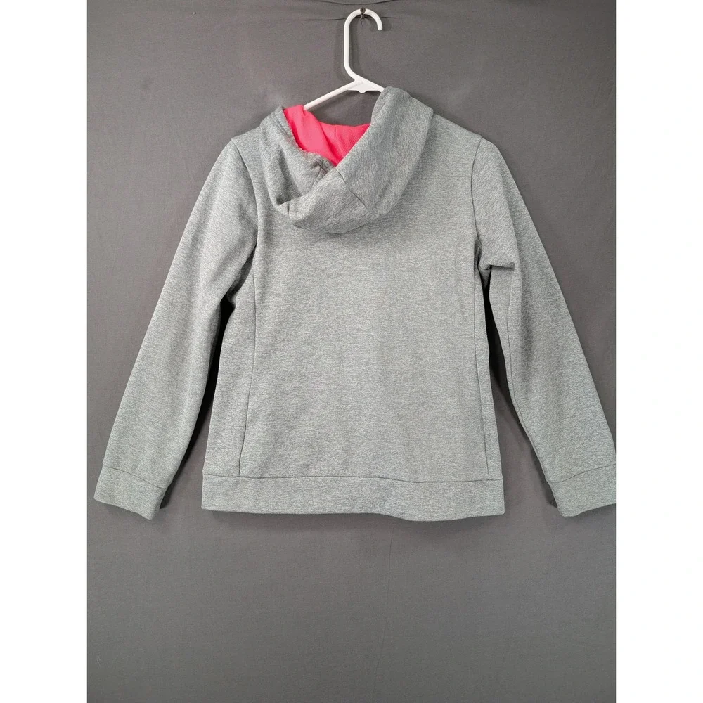 Nike Girls XL Dri-FIT Therma Pullover Hoodie‎ Gray Pink AJ6797-063